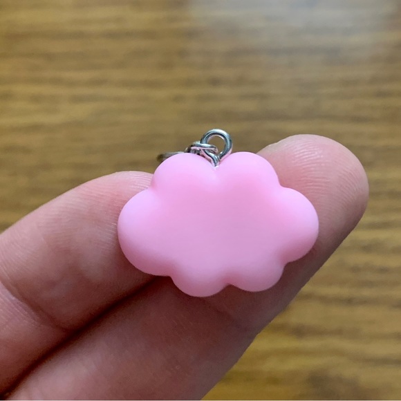 Pink Cloud Drop Earrings - Picture 4 of 8